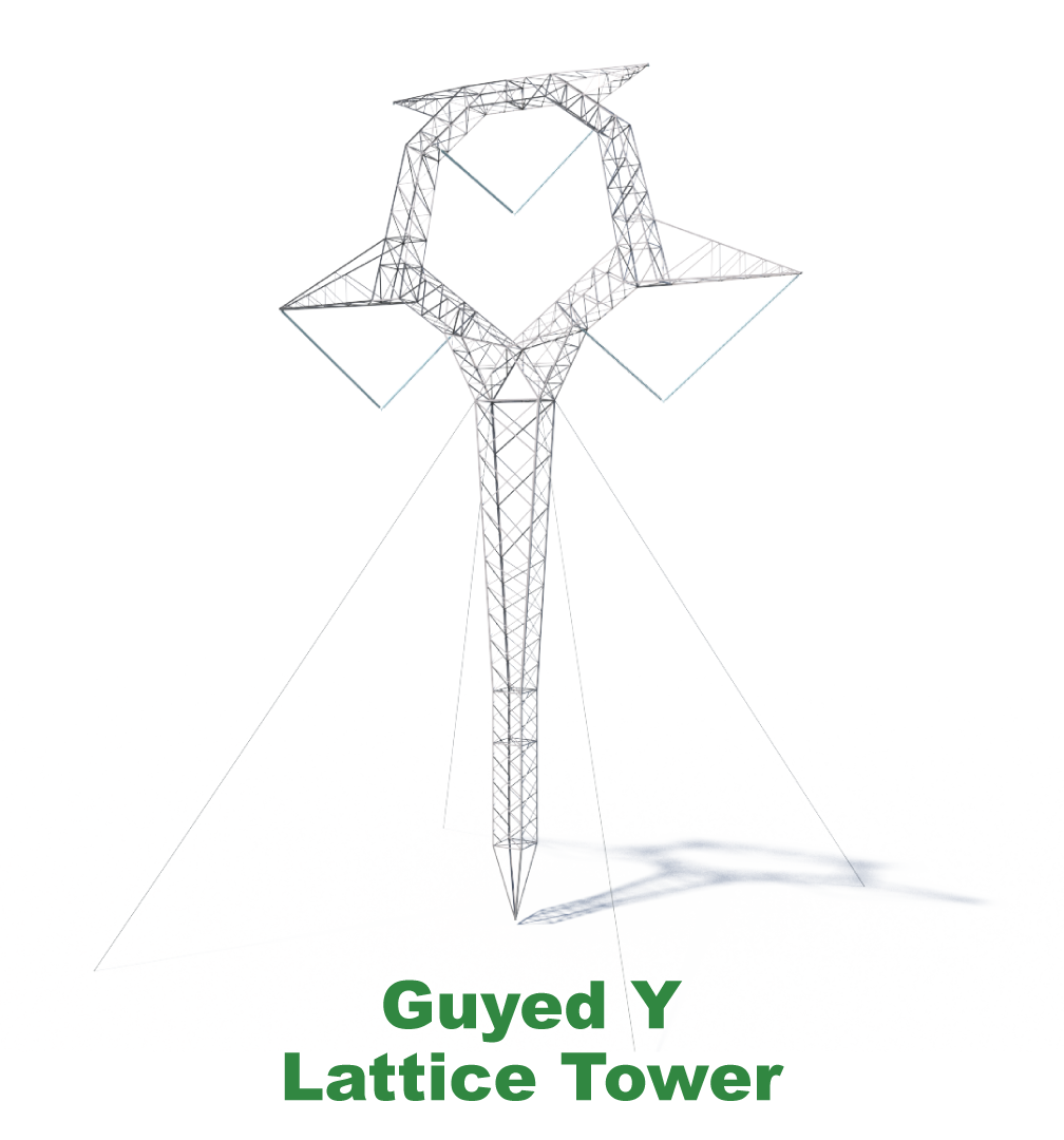 Image of a Guyed Y Lattice Tower.